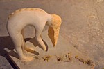 NOTTE E GIORNO 2017 - Scultura "La semina" di Sabina Feroce realizzata con carta e pasta di carta su metallo, su legno, pastelli e acrilici