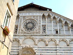 CARRARA - Il rosone del Duomo CARRARA - Il rosone del Duomo