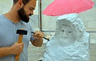 CARRARA (7 Simposio Internazionale di Scultura a mano) - L'artista rumeno Radu Galli