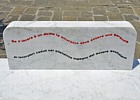 WHITE CARRARA 2026 (Design Lives in The City) - Scultura "Vietato Sedersi" disegnata dall'IPIA del Marmo Pietro Tacca