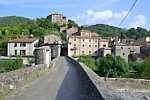 CODIPONTE (frazione di Casola) - Ponte sul torrente Aulella e case del nucleo storico