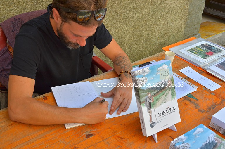 NUVOLE A MONTEREGGIO (Edizione 2023) - Il fumettista Valerio Barchi al lavoro