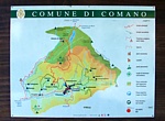 COMANO - Segnaletica turistica con i principali luoghi d'interesse, servizi e strade del territorio comunale