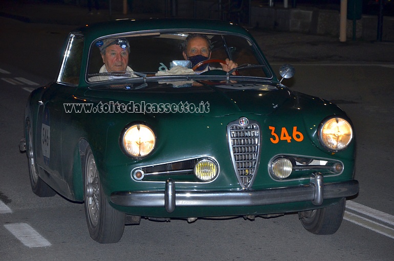 MILLE MIGLIA 2020 - Alfa Romeo 1900 C Super Sprint anno 1955 (Equipaggio: Ugo Zanrosso e Pierangelo Camparmò - Numero di gara: 346 - Veicolo Militare)