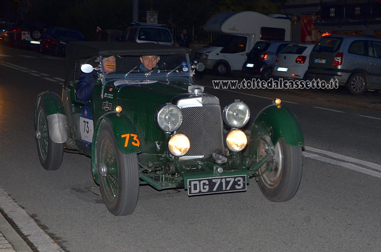 MILLE MIGLIA 2020 - Aston Martin Le Mans anno 1933 (Equipaggio: Paolo e Roberto Borello - Numero di gara: 73)