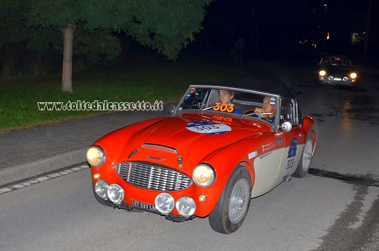 MILLE MIGLIA 2020 - Austin Healey 100/6 anno 1957 (Equipaggio: Roberto e Edoardo Angelino - Numero di gara: 303 - Scuderia: Deutsche Bank