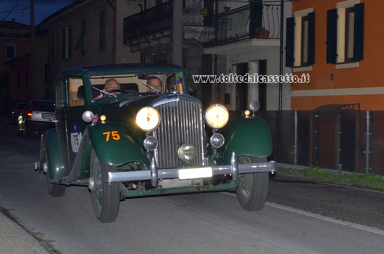 MILLE MIGLIA 2020 - Bentley 3,5 Litre anno 1934 (Equipaggio: Benno Emil Oertig e Mark Huerlimann - Numero di gara: 75)