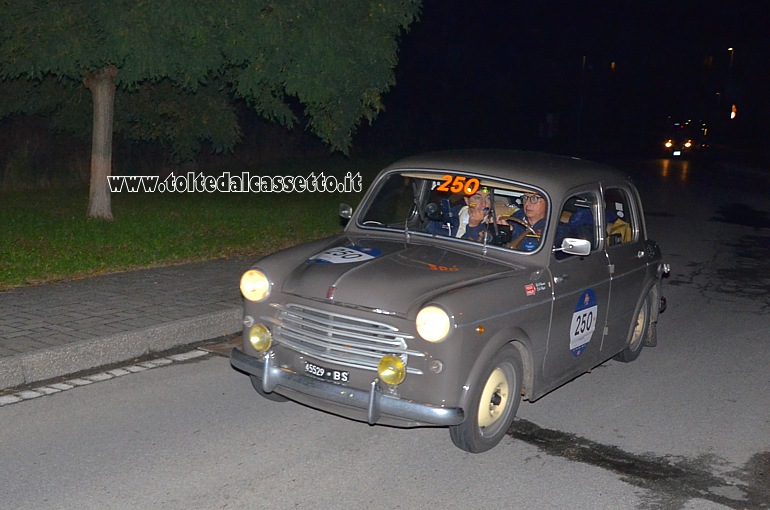 MILLE MIGLIA 2020 - Fiat 1100-103 Berlina anno 1954 (Equipaggio: Alberto Camossi e Adriano Bagni - Numero di gara: 250 - Veicolo Militare)
