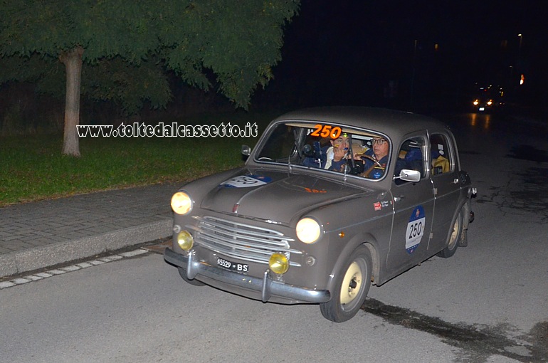 MILLE MIGLIA 2020 - Fiat 1100-103 Berlina anno 1954 (Equipaggio: Alberto Camossi e Adriano Bagni - Numero di gara: 250 - Veicolo Militare)