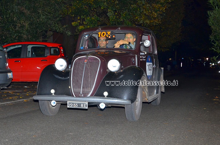 MILLE MIGLIA 2020 - Fiat 508 C Balilla 1100 Berlina anno 1938 (Equipaggio: Paolo Spagnoli e Andrea Russo - Numero di gara: 103)