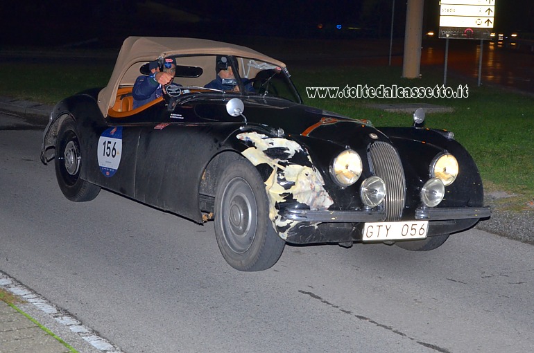 MILLE MIGLIA 2020 - Jaguar XK 120 OTS Roadster anno 1950 (Equipaggio: Diego e Carl Chiristian Carloni - Numero di gara: 156)