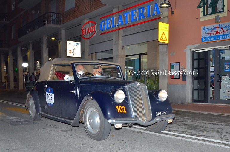 MILLE MIGLIA 2020 - Lancia Aprilia Spider anno 1938 (Equipaggio: Mario Righele e Giancarlo Atturi - Numero di gara: 102)