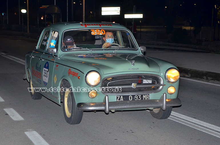 MILLE MIGLIA 2020 - Peugeot 403 anno 1956 (Equipaggio: Luca Monti e Alberto Donghi - Numero di gara: 350)