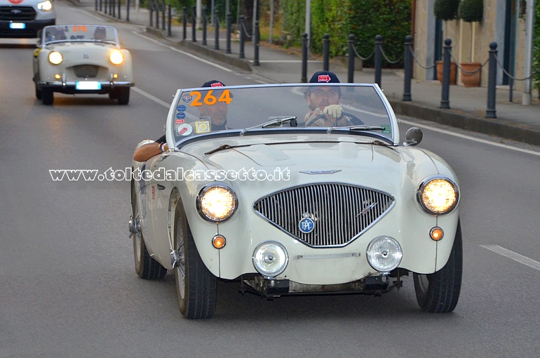 MILLE MIGLIA 2021 - Austin Healey 100/4 BN1 anno 1954 (Equipaggio: Francesco Menichetti e Riccardo Menichetti - Numero di gara: 264)