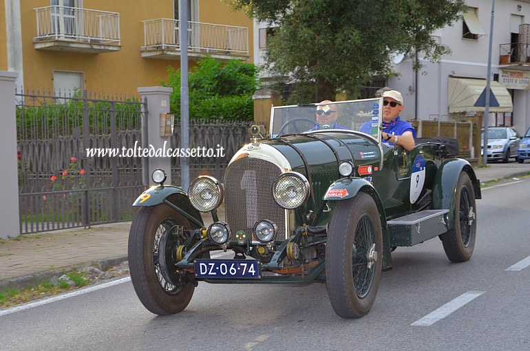 MILLE MIGLIA 2021 - Bentley 3 Litre anno 1923 (Equipaggio: Alan Hulsbergen e Daniel Schindler - Numero di gara: 9 - Team: Villa Trasqua - Special List)