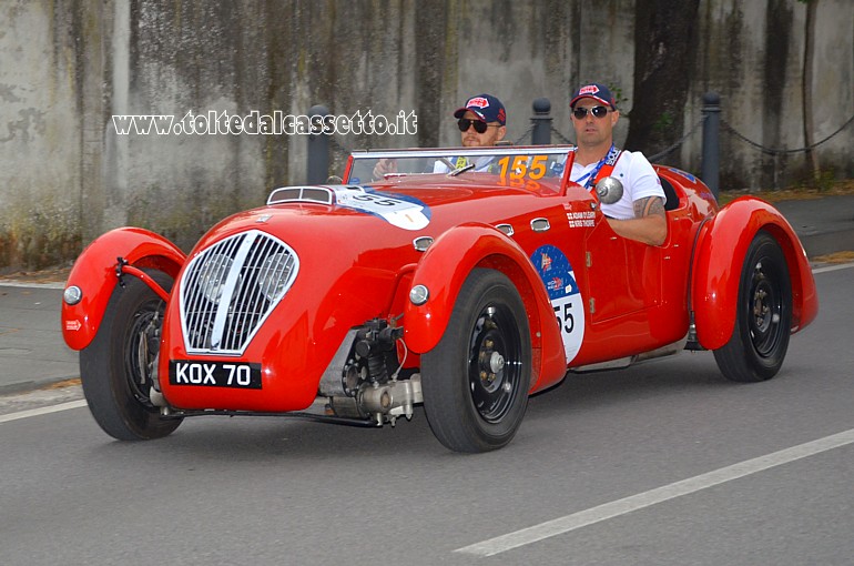 MILLE MIGLIA 2021 - Healey 2400 Silverstone E-Type anno 1950 (Equipaggio: Kristian Thorpe e Adam O'Leary - Numero di gara: 155 - Team: Online Roadways)