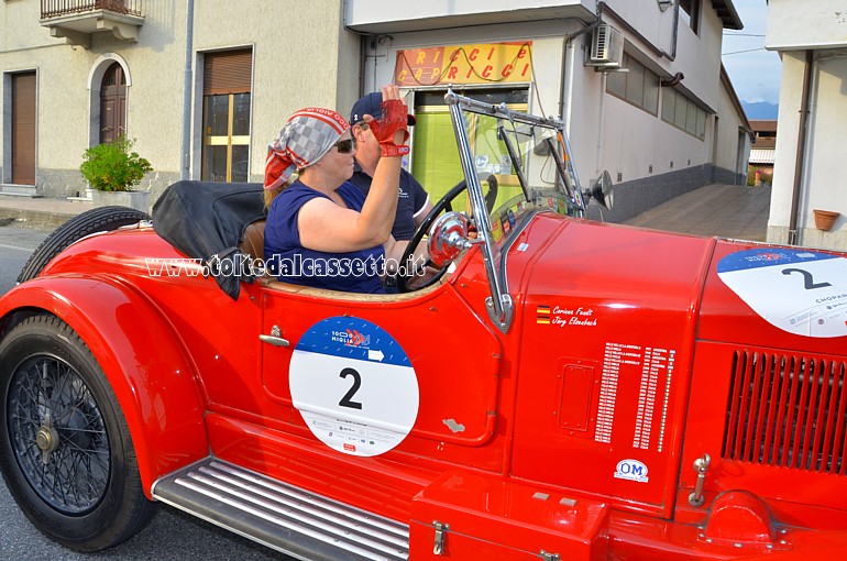 MILLE MIGLIA 2021 - OM 665 S Superba 2000 anno 1929 (Equipaggio: Corinna Fendt e Joerg Elsenbach - Numero di gara: 2)