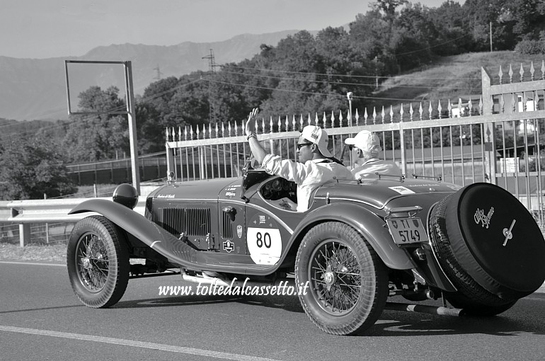 MILLE MIGLIA 2022 - Alfa Romeo 6C 1750 Gran Sport Brianza anno 1932 (Equipaggio: Axel Marx e Andreas Inderbitzi - Numero di gara: 80)