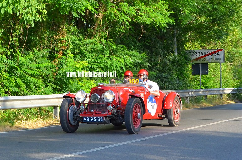 MILLE MIGLIA 2022 - Aston Martin 2 L Speed Model anno 1937 (Equipaggio: Hans Van Hattem e Albert Van Hattem - Numero di gara: 100)