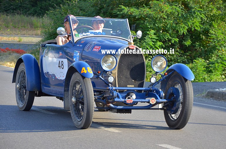 MILLE MIGLIA 2022 - Bugatti T40 anno 1929 (Equipaggio: Silvia Marini e Irene Dei Tos - Numero di gara: 48)