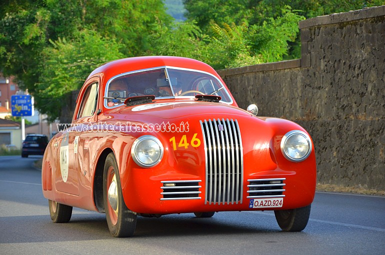 MILLE MIGLIA 2022 - Fiat 1100 S MM Gobbone anno 1948 (Equipaggio: Johan Story e Gert Beets - Numero di gara: 146)