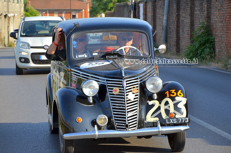 MILLE MIGLIA 2022 - Fiat 1100 B Berlina anno 1947 (Equipaggio: Julian Ellison e Mark Culley - Numero di gara: 136)