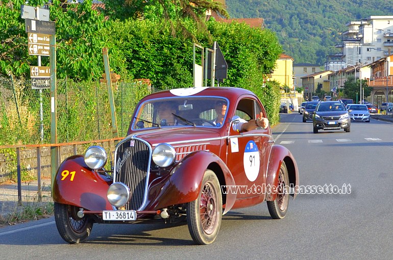 MILLE MIGLIA 2022 - Fiat 508 S MM Balilla BA anno 1935 (Equipaggio: Mario Berselli e Monica Martelli - Numero di gara: 91)