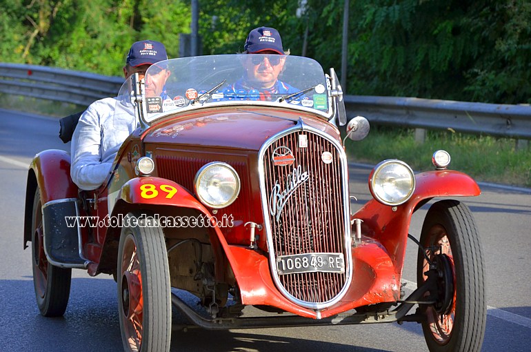 MILLE MIGLIA 2022 - Fiat 508 S Balilla Coppa Oro anno 1934 (Equipaggio: Federico Maria Pizzoccheri e Roberto Nicelli - Numero di gara: 89)