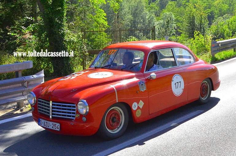 MILLE MIGLIA 2024 - Abarth-Fiat 1400 Berlinetta Touring "Superleggera" anno 1950 (Equipaggio: Herman Fiucart e Michel Foucart - Numero di gara: 177)