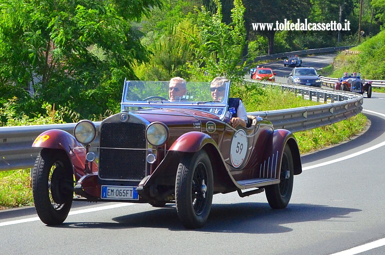 MILLE MIGLIA 2024 - Alfa Romeo 6C 1750 GT Cabriolet anno 1930 (Equipaggio: Ezio Stefano Piardi e Luigi Palini - Numero di gara: 59)
