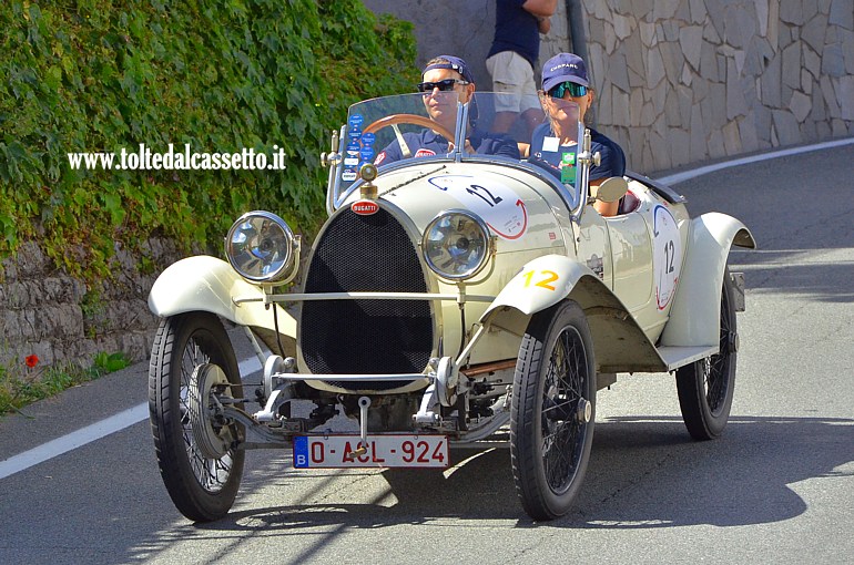 MILLE MIGLIA 2024 - Bugatti T 23 Brescia anno 1925 (Equipaggio: Vasiliv Lantsov e Eleonora Laqueur - Numero di gara: 12)