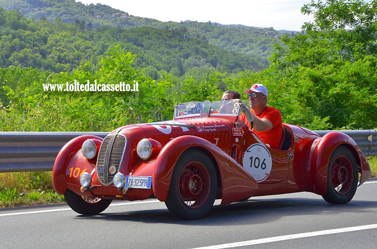 MILLE MIGLIA 2024 - Fiat 1100 (508 C) Sport Speciale anno 1937 (Equipaggio: Francesco Siccardi e David Craig Loucks - Numero di gara: 106)