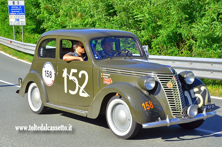 MILLE MIGLIA 2024 - Fiat 1100 B Berlina anno 1949 (Equipaggio: Lorenzo Lenarduzzi e Pieter Laureys - Numero di gara: 158)