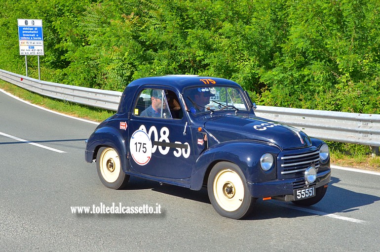 MILLE MIGLIA 2024 - Fiat 500 C "Topolino" anno 1950 (Equipaggio: Paul Flesch e Camille Marc Wagner - Numero di gara: 175)