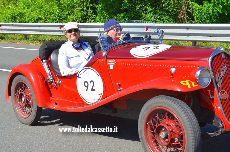 MILLE MIGLIA 2024 - Fiat 508 S Balilla Coppa d'Oro anno 1934 (Equipaggio: Stefano Ginesi e Susanna Rohr - Numero di gara: 92)