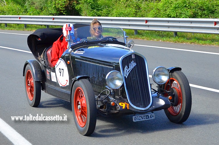MILLE MIGLIA 2024 - Fiat 508 S Balilla Coppa d'Oro anno 1935 (Equipaggio: Maria Bussolati e Francesca Bazoli - Numero di gara: 97)
