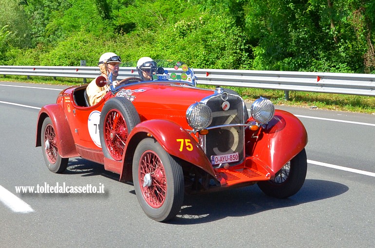 MILLE MIGLIA 2024 - Fiat 514 Coppa delle Alpi Spider Sport anno 1930 (Equipaggio: Peter De Smet e Robin De Smet - Numero di gara: 75)