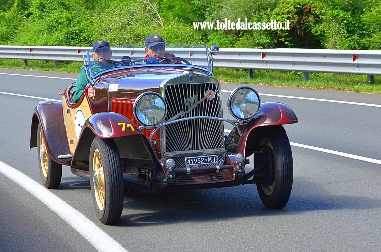 MILLE MIGLIA 2024 - Fiat 522 anno 1931 (Equipaggio: Fabio De Luca e Umberto D'Aiello - Numero di gara: 71)