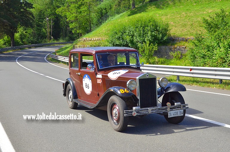 MILLE MIGLIA 2024 - Lancia Augusta anno 1933 (Equipaggio: Adriano Bagni e Giuseppe Maggi - Numero di gara: 86)