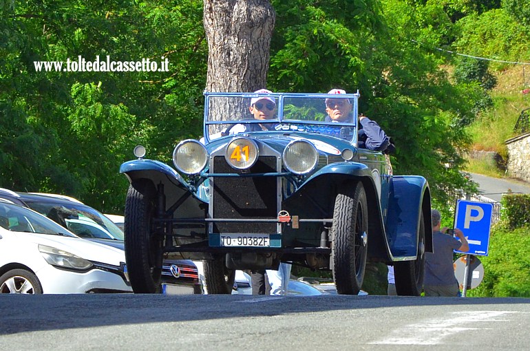 MILLE MIGLIA 2024 - Lancia Lambda Spider Tipo 221 anno 1929 (Equipaggio: Andrea Luigi Belometti e Cristian Ricca - Numero di gara: 41)