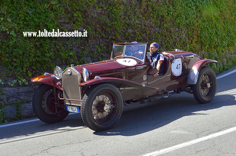 MILLE MIGLIA 2024 - Lancia Lambda Torpedo Tipo 218 anno 1929 (Equipaggio: Mirko Busi e Mirella Giacomini - Numero di gara: 47)