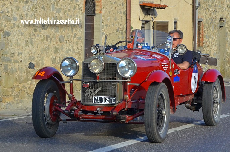 MILLE MIGLIA 2025 - Alfa Romeo 6C 1500 anno 1928 (Equipaggio: Massimo Amenduni Gresele e Fabrizio Vicari - Numero di gara: 14)