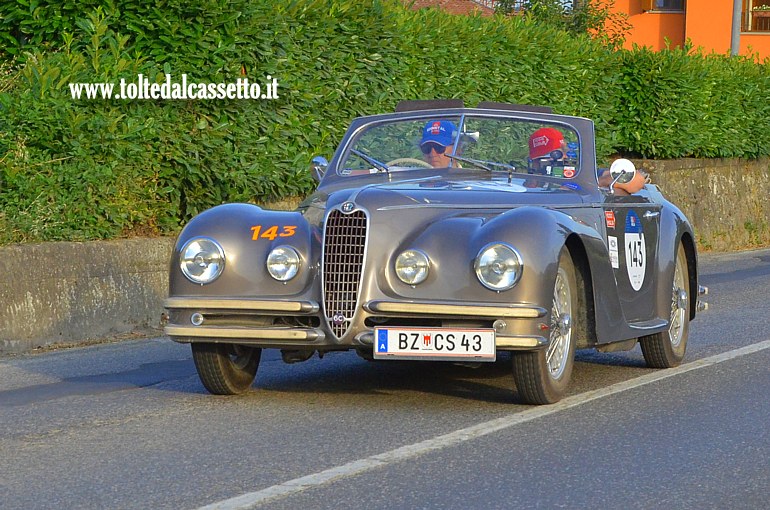 MILLE MIGLIA 2025 - Alfa Romeo 6C 2500 anno 1943 (Equipaggio: Christian DR. Schenk e Thomas Voglar - Numero di gara: 143)