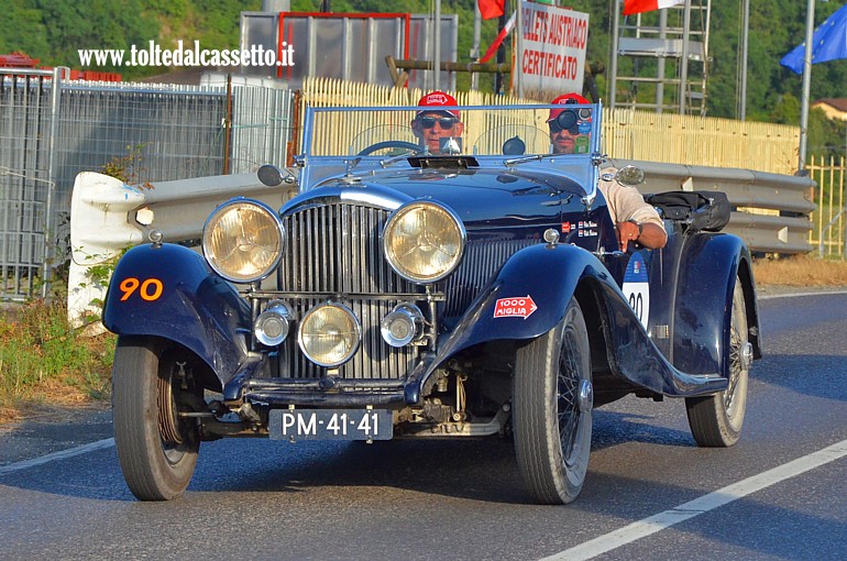 MILLE MIGLIA 2025 - Bentley 3.5 Litre anno 1934 (Equipaggio: Petrus Maria Huisman e Niels Huisman - Numero di gara: 90)