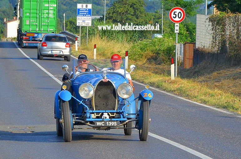 MILLE MIGLIA 2025 - Bugatti T 40 anno 1927 (Equipaggio: Nicolas Bonta e Cristian Bertschi - Numero di gara: 26)