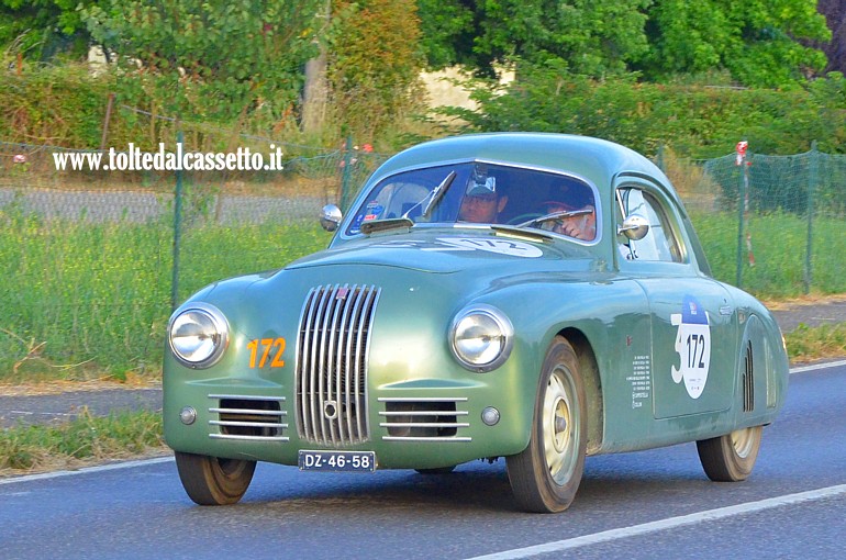 MILLE MIGLIA 2025 - Fiat 1100 Sport "Gobbone" anno 1948 (Equipaggio: Diego Comolatti e Fabio Comolatti - Numero di gara: 172)