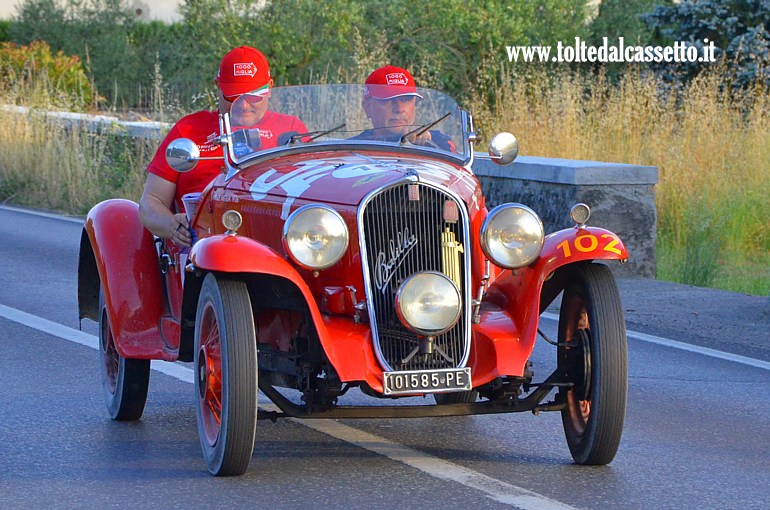 MILLE MIGLIA 2025 - Fiat 508 S Balilla Coppa D'Oro anno 1935 (Equipaggio: Livio Colosio e Fabio Colosio - Numero di gara: 102)