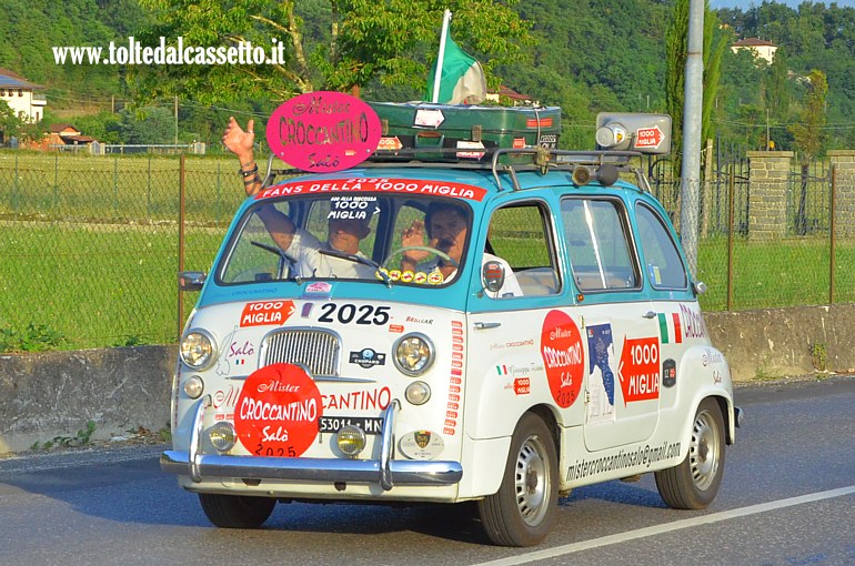 MILLE MIGLIA 2025 - La Fiat 600 D Multipla di Giuseppe Zioni, alias "Mister Croccantino"