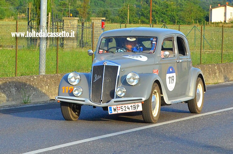 MILLE MIGLIA 2025 - Lancia Aprilia Berlina 1350 anno 1937 (Equipaggio: Georg Geyer e Gunter Lippitsch - Numero di gara: 119)