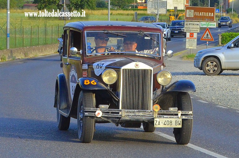 MILLE MIGLIA 2025 - Lancia Augusta anno 1933 (Equipaggio: Adriano Bagni e Umberto D'Aiello - Numero di gara: 86)